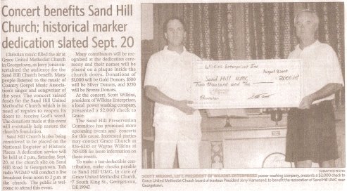 Article on Sand Hill Donation